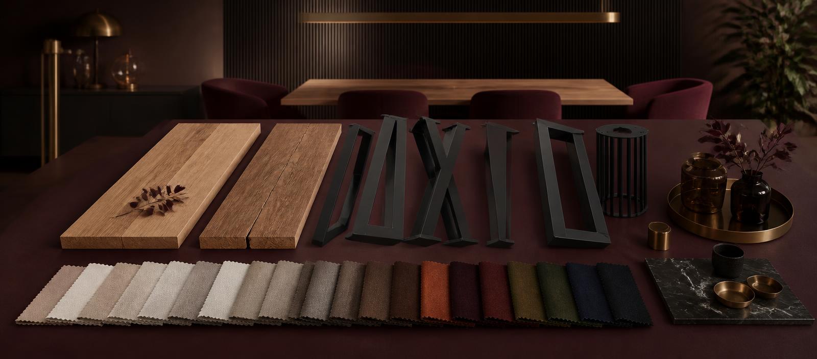 Stel je eigen eettafel en stoelen samen in de DeHuyzen configurator